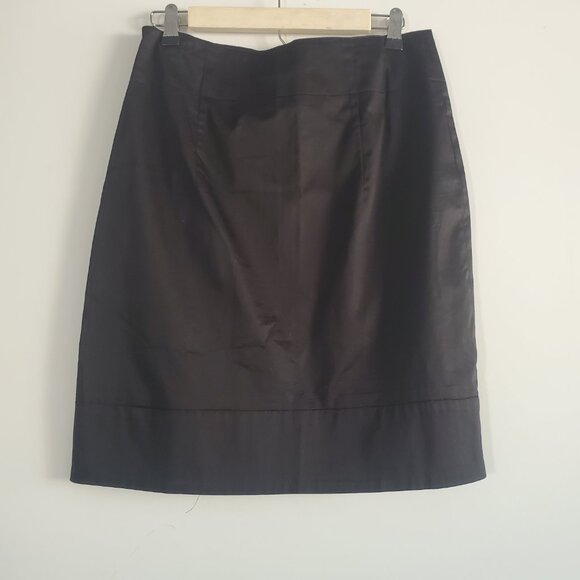 Tatum Women's A-Line Skirt 38 Black Pleated Preppy Classic Academia Modest - Picture 6 of 11